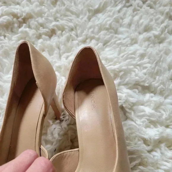 Tatiana Pointy Toe Pumps – Nine West VINCE Tiana Point-Toe Leather Pumps Heels Nude Cappuccino Tan